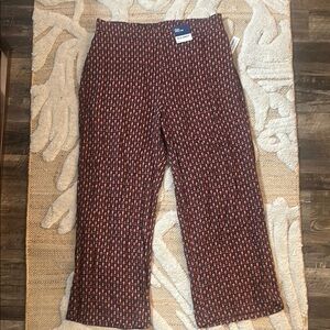 Old Navy Maroon and Brown Wide Leg Pants